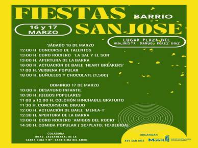 El barrio de San José celebra sus fiestas este fin de semana con una programación para todos los públicos